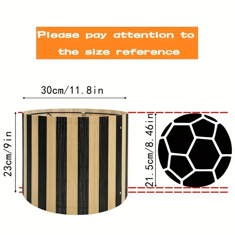 bamboo lampshade striped design modern elegant artistic - Temu
